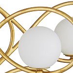 Люстра с закругленным каркасом золотого цвета и белыми плафонами Round Curl варинант исполнения - 1 | Loft Concept в Волгограде