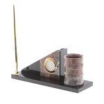 Настольный письменный набор из яшмы с часами Manager Organizer варинант исполнения - 2 | Loft Concept в Волгограде