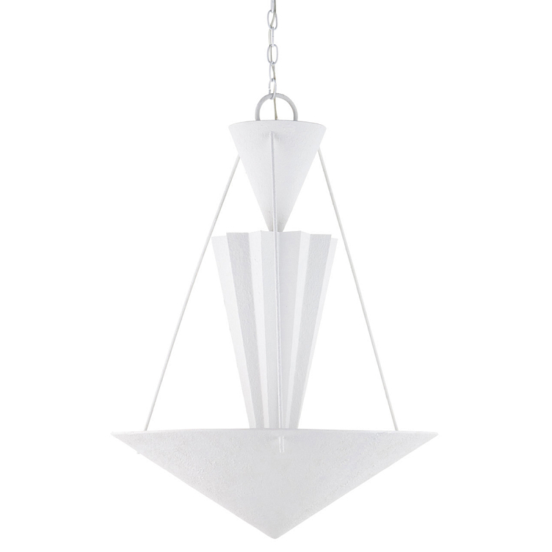 Люстра светодиодная белая геометрической формы с рифленым плафоном White Geometric Lamps Белый Люстра светодиодная белая геометрической формы с рифленым плафоном White Geometric Lamps Белый в Волгограде | Loft Concept