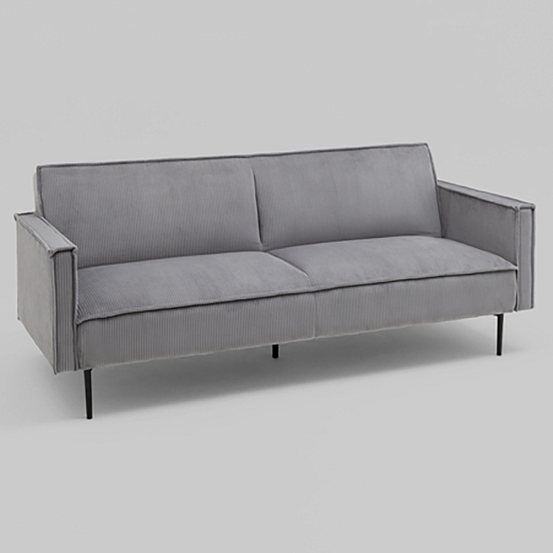 Диван современный вельветовый прямой Worcester Серый Серый Черный в Волгограде | Loft Concept 