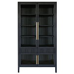 Витрина Primo со стеклянными фасадами и 2 ящиками Черный дуб варинант исполнения - 10 | Loft Concept в Волгограде