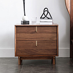 Прикроватный деревянный столик с ящиками Moon Walnut Furniture варинант исполнения - 2 | Loft Concept в Волгограде