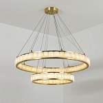 Люстра с 2-мя кольцами из натурального камня с регулируемыми плафонами Durability of Stone варинант исполнения - 2 | Loft Concept в Волгограде