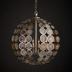 Люстра в форме шара с декором из круглых декоративных элементов Bright Shell Discs варинант исполнения - 3 | Loft Concept в Волгограде
