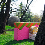 Дизайнерский модульный диван волнистой формы с цветным принтом Poltronova Superonda Sofa варинант исполнения - 40 | Loft Concept в Волгограде