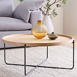 Журнальный стол с круглой деревянной столешницей Urban Style Space варинант исполнения - 2 | Loft Concept в Волгограде