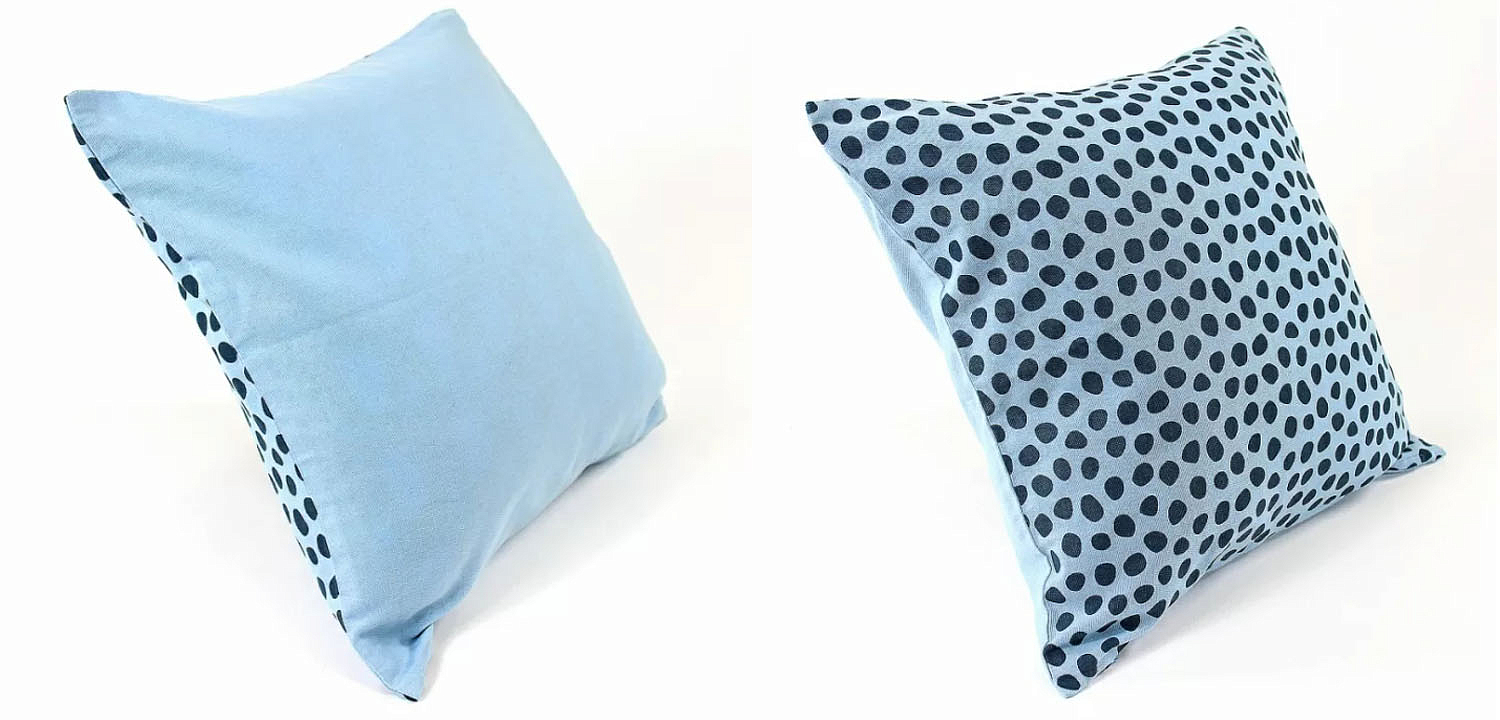 Чехол на подушку Spotted Look blue Чехол на подушку Spotted Look blue - Loft-Concept в Волгограде
