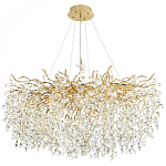 Люстра с хрустальными подвесками на металлических ветках Fairytree Light Gold Chandelier 18 варинант исполнения - 3 | Loft Concept в Волгограде