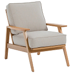 Кресло с каркасом из массива дуба Deniaud Oak Beige Armchair варинант исполнения - 1 | Loft Concept в Волгограде