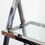 Металлический стеллаж со стеклянными полками Molecule варинант исполнения - 4 | Loft Concept в Волгограде