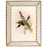 Постер с изображением птиц и цветов в зеркальной раме Blooming Birds Poster варинант исполнения - 4 | Loft Concept в Волгограде