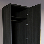 Узкий Шкаф Primo с 2 выдвижными ящиками Черный дуб варинант исполнения - 6 | Loft Concept в Волгограде