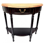 Консоль полукруглая из массива березы с ящиком и полкой в стиле прованс Vintage варинант исполнения - 2 | Loft Concept в Волгограде