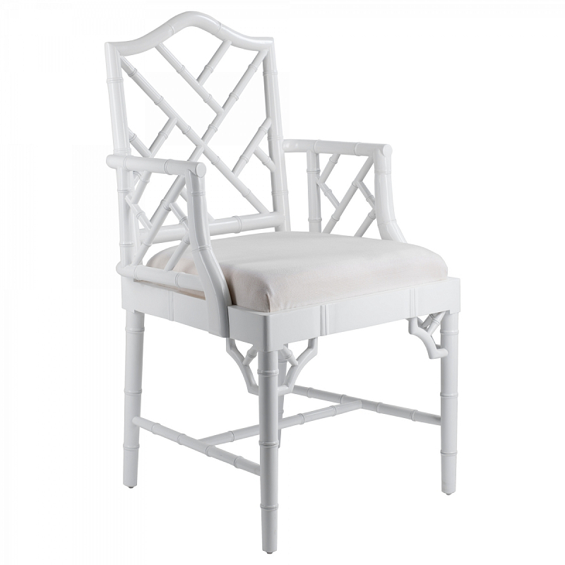 White Chippendale Arm Chair Белый White Chippendale Arm Chair Белый в Волгограде | Loft Concept