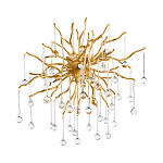 Бра с лучеобразным основанием и подвесками из прозрачного стекла в виде длинных капель Droplet Chandelier варинант исполнения - 1 | Loft Concept в Волгограде