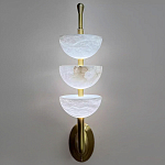 Бра с 3-мя мраморными плафонами в форме чаши Warm Marble Light варинант исполнения - 4 | Loft Concept в Волгограде