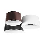 Потолочный светильник с 3-мя цилиндрическими абажурами черного белого и коричневого цвета Urban Dome варинант исполнения - 3 | Loft Concept в Волгограде