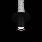 Подвесной светильник с узким цилиндрическим плафоном и черным металлическим декором Concrete Pipe варинант исполнения - 13 | Loft Concept в Волгограде