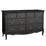 Комод черный из массива бука в стиле прованс Black Provence варинант исполнения - 1 | Loft Concept в Волгограде