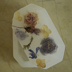 Шкатулка из эпоксидной смолы с цветами белая Epoxy Resin Flowers Box White варинант исполнения - 2 | Loft Concept в Волгограде
