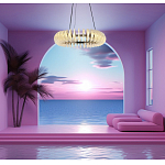 Люстра круглая с фактурными элементами в виде ракушек Inspired Sea варинант исполнения - 5 | Loft Concept в Волгограде