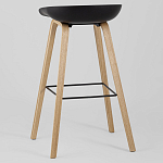 Барный стул на ножках из натурального дерева Boras Black варинант исполнения - 5 | Loft Concept в Волгограде