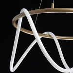 Люстра подвесная круглая золотого цвета с белыми изогнутыми световыми линиями Luke Lampco Tracer Lamp варинант исполнения - 8 | Loft Concept в Волгограде