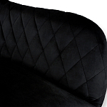 Барный стул вращающийся со спинкой и подлокотниками Douglas Rhombus Черный Велюр варинант исполнения - 3 | Loft Concept в Волгограде