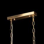 Люстра прямоугольная на цепях с прозрачными трубками и волнистым краем Nembus варинант исполнения - 12 | Loft Concept в Волгограде