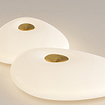 Потолочный светильник с тремя овальными матовыми плафонами TRIDalmen варинант исполнения - 2 | Loft Concept в Волгограде