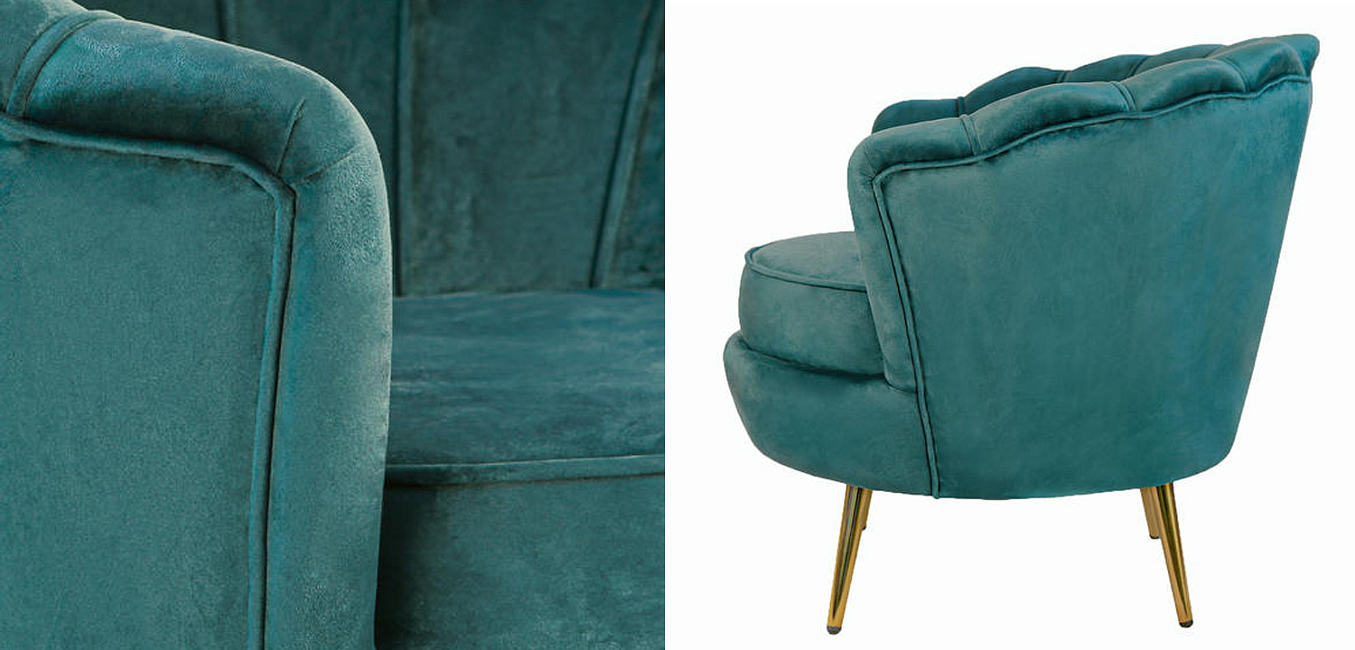 Кресло Бирюзовый велюр Trapezium Turquoise velvet Кресло Бирюзовый велюр Trapezium Turquoise velvet - Loft-Concept в Волгограде