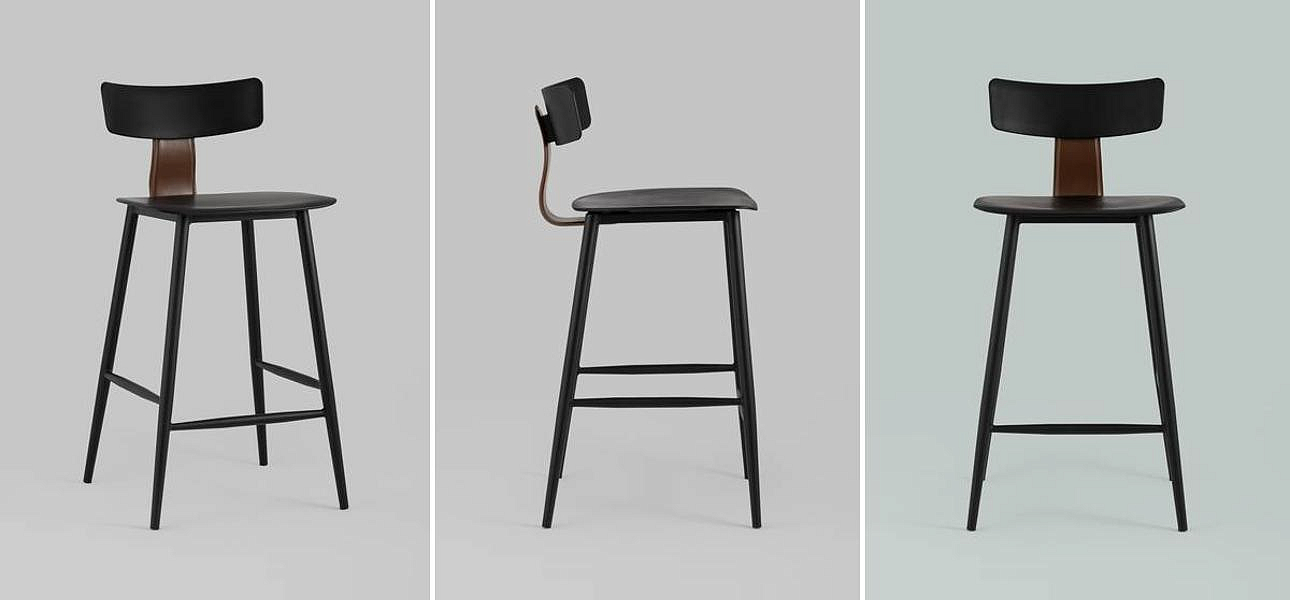 Стул Барный ANT Black Eco-Leather Стул Барный ANT Black Eco-Leather - Loft-Concept в Волгограде
