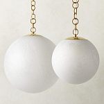 Подвесной светильник в форме шара из белого текстурного стекла Atmosphere варинант исполнения - 2 | Loft Concept в Волгограде