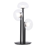 Настольная лампа с тремя прозрачными куполообразными плафонами и черным металлическим основанием Flos Wireline Lighting варинант исполнения - 1 | Loft Concept в Волгограде