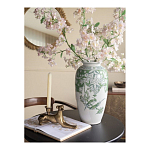 Ваза высокая с зелеными цветочными и птичьими мотивами Vase Inspired by Nature варинант исполнения - 4 | Loft Concept в Волгограде