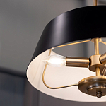 Подвесной светильник с конусовидным металлическим абажуром черного цвета Kichler варинант исполнения - 10 | Loft Concept в Волгограде