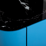 Тумба прикроватная чёрно-голубая с  ящиком Blue Cabinet варинант исполнения - 3 | Loft Concept в Волгограде