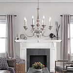 Люстра серебряного цвета с состаренным эффектом и декоративным подвесным шаром Kichler варинант исполнения - 3 | Loft Concept в Волгограде