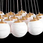 Люстра подвесная круглая с сферическими плафонами из натурального камня Glowing Spheres варинант исполнения - 3 | Loft Concept в Волгограде