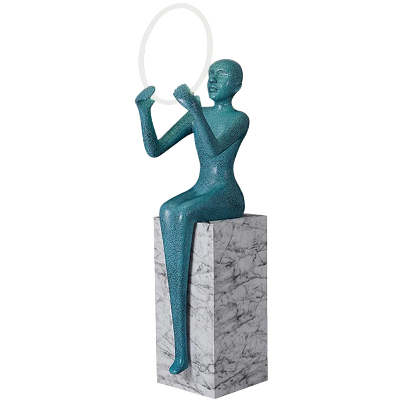 Торшер Statue In The Clouds Floor Lamp Бирюзовый Белый Мрамор Bianco Серый Торшер Statue In The Clouds Floor Lamp Бирюзовый Белый Мрамор Bianco Серый в Волгограде | Loft Concept