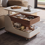 Журнальный столик передвижной с подъемной столешницей Table Trolley варинант исполнения - 6 | Loft Concept в Волгограде