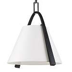 Подвесной светильник в форме конуса с белым тканевым абажуром и чёрным каркасом Stylish Solution варинант исполнения - 3 | Loft Concept в Волгограде