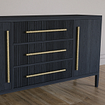 Буфет Primo с тремя ящиками и двумя фасадами Черный дуб варинант исполнения - 3 | Loft Concept в Волгограде