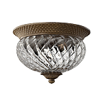 Потолочный светильник с чашеобразным плафоном из толстого волнообразного стекла и широким узорчатым основанием Hinkley варинант исполнения - 9 | Loft Concept в Волгограде