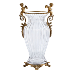 Ваза прозрачная с бронзовыми ручками в виде ангелов Eden Garden варинант исполнения - 1 | Loft Concept в Волгограде