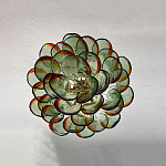 Люстра стеклянная с зелеными лепестками Green Leaf Fall варинант исполнения - 4 | Loft Concept в Волгограде