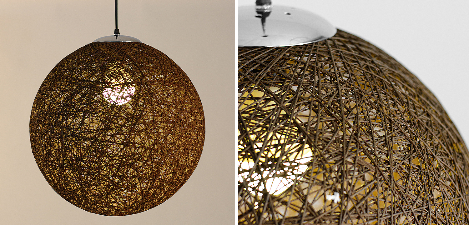 Подвесной светильник Moooi Thread Papier Mache Lamp brown Подвесной светильник Moooi Thread Papier Mache Lamp brown - Loft-Concept в Волгограде