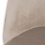 Барный стул со спинкой и металлической подставкой на 4-х деревянных ножках Бежевый Велюр Vendramin Chair варинант исполнения - 3 | Loft Concept в Волгограде