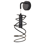 Бра светодиодное из металла со спиральным декоративным элементом черное Metal Spiral варинант исполнения - 1 | Loft Concept в Волгограде