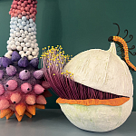 Статуэтка фантастический фрукт Exotic Tropical Fruit orange and white 67 варинант исполнения - 1 | Loft Concept в Волгограде